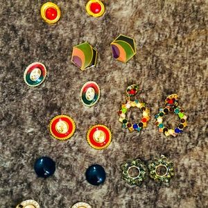 Vintage clip on & post back earrings